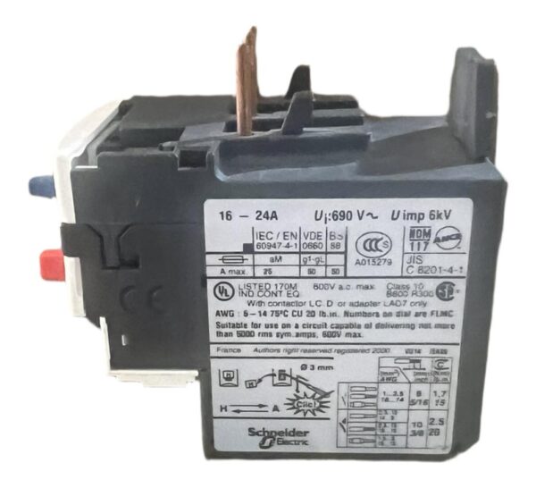 Rele Termico 16-24A 690 V - Siemens LRD22